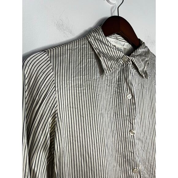Express Silk Long sleeve button down Size small 100% silk - Picture 2 of 5